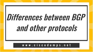 【ThinkMo】Differences between BGP and other protocols #Cisco #CCNA #CCNP #CCIE #network