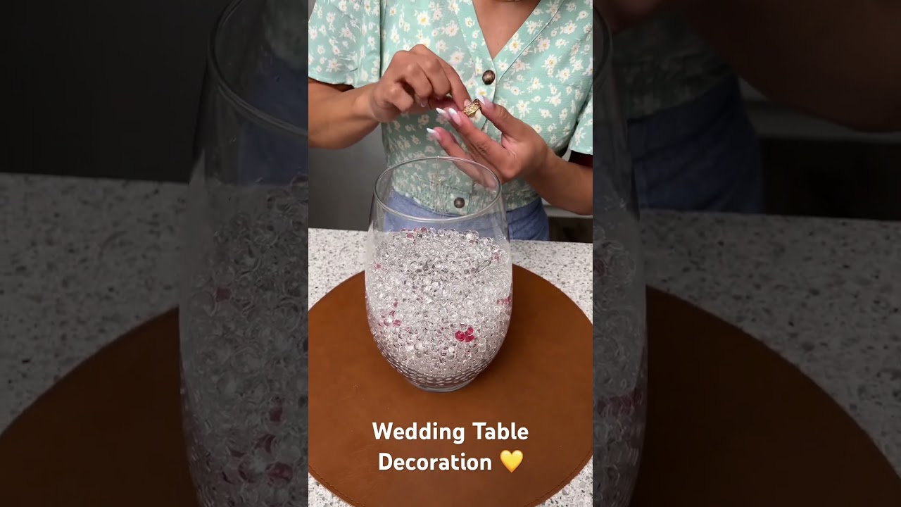 An easy table decoration for weddings 🌹