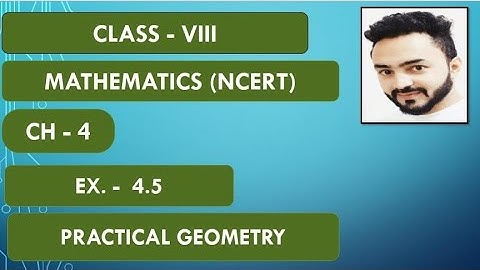 Exercise 4.4 # Ch -4 (Practical Geometry) # NCERT CLASS 8TH #MATHEMATICS