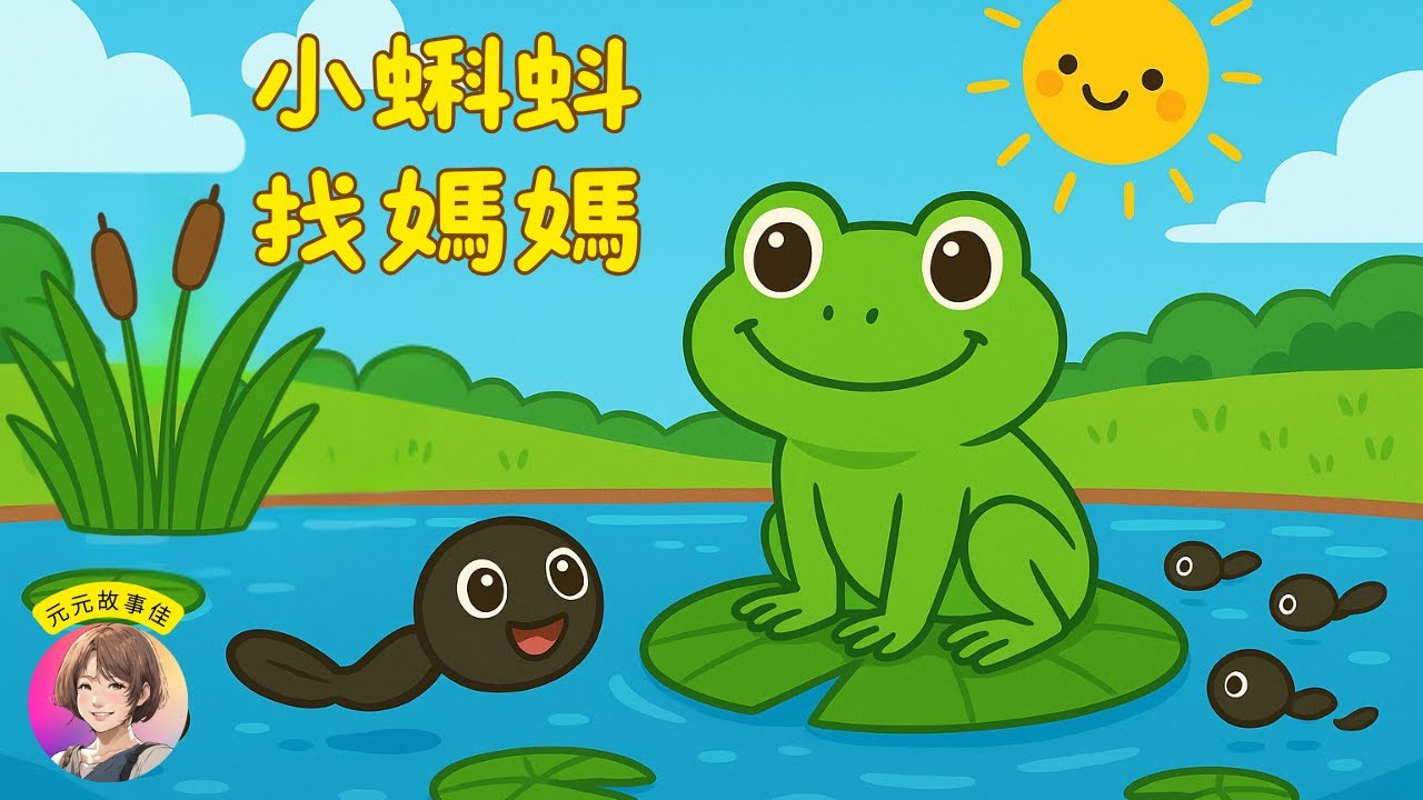 【元元老師說故事】【小蝌蚪找媽媽】｜兒童睡前故事｜兒童故事繪本｜床邊故事｜童話故事｜寓言故事｜兒童動畫｜晚安故事