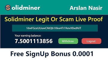 Solidminer.io - New Free Bitcoin Cloud Mining Site 2020 | Legit Or Scam Live Withdraw payment Proof