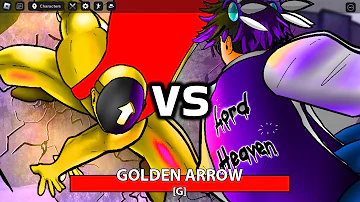 GOLDEN ARROW vs LORD HEAVEN - BEFORE THE FIGHT - Roblox The Strongest Battlegrounds