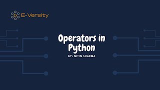 operators in python - #8. learn python - operators in python