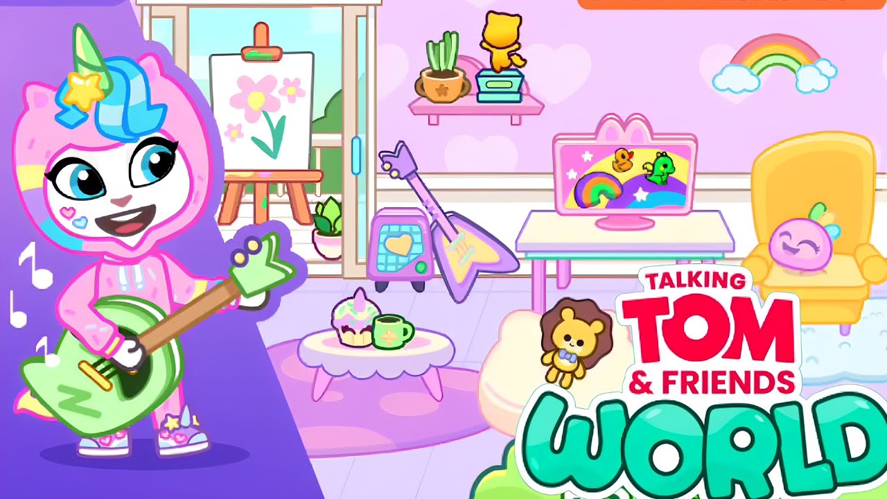 My Talking Tom & Friends World New update New outfit Angela's Apartment unlocked Gameplay