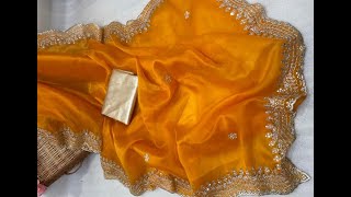 Attractive Organza Sarees with Cutwork & Sequin Embroidery on Border | Soft Pastel Sarees (2021)