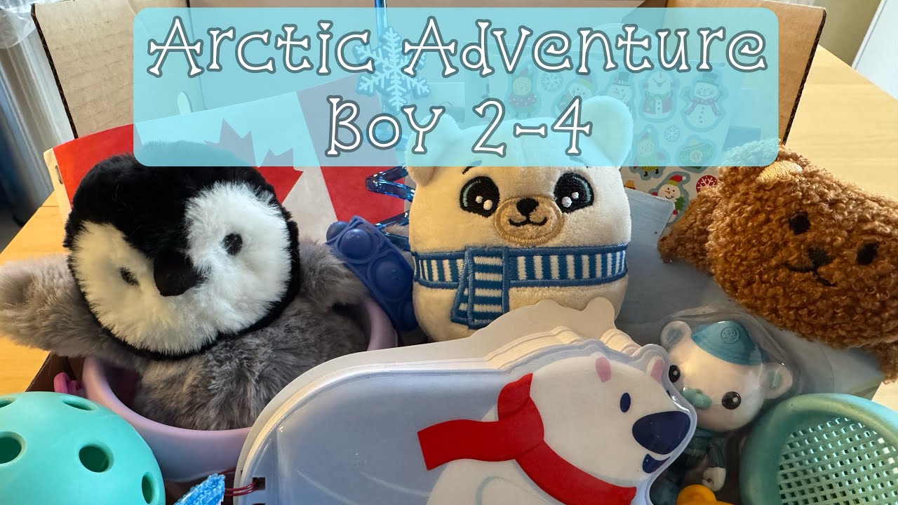 Распаковка подарочной коробки OCC для мальчика 2-4 лет, тема «Арктические приключения» 🐻‍❄️🐧❄️