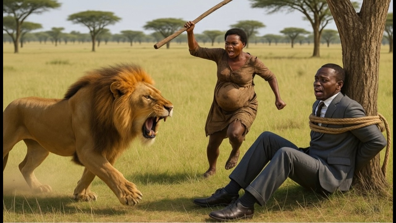 A Homeless Pregnant Woman Saves Man From Lion Unaware He Was A Billionaire Heir 