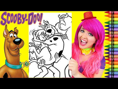 coloring-scooby-doo,-shaggy-&-monster-giant-coloring-page-crayola-crayons-|-kimmi-the-clown