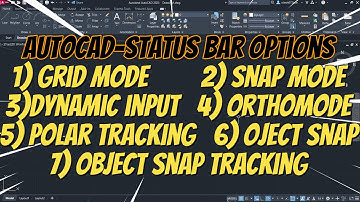 07 | Status Bar Options in AutoCAD | AutoCAD Status Bar | AutoCAD Tutorials | Nilesh Jha