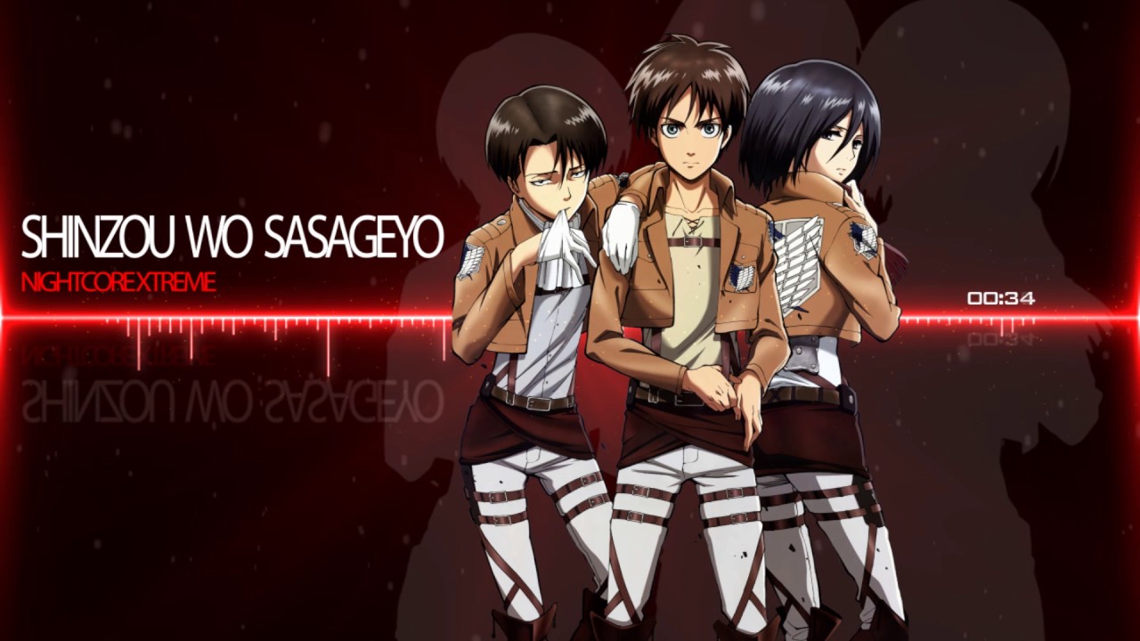 Nightcore Shinzou Wo Sasageyo Shingeki 2 Op Youtube