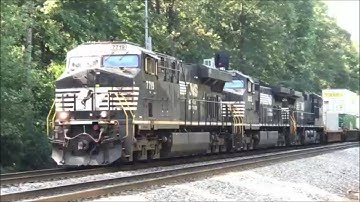 [NS]7719 GE ES40DC,8955 GE D9-40CW,9905 GE D9-40CW Leads NS 214 NB @ Five Row W/2nd Gen K5HL