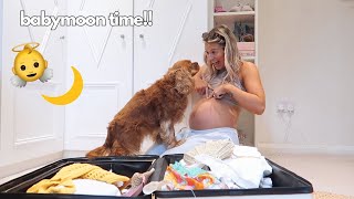 getting ready for ibiza: babymoon packing, glow up with me, workout routine + trying on outfits VLOG