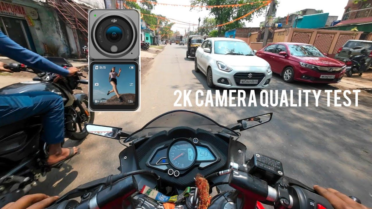 RS 200 Moto Blogging | Dji action 2 on road testing