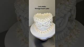 Vintage Heart Cake Decorating Tutorial 🎀✨