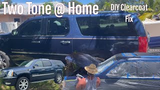 Two-Tone Metal Flake Paint Job for the Escalade - At Home Paint Job - Clear Coat Delamination Fix
