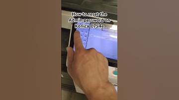 how to reset the admin password on a Konica c754e