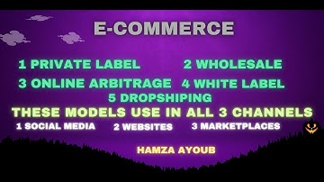 E-Commerce Models Explained: Dropshipping, Online Arbitrage, Private Label & More | Hamza Ayoub