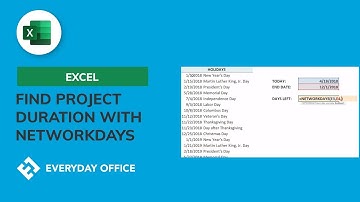 Using NETWORKDAYS for Project Duration