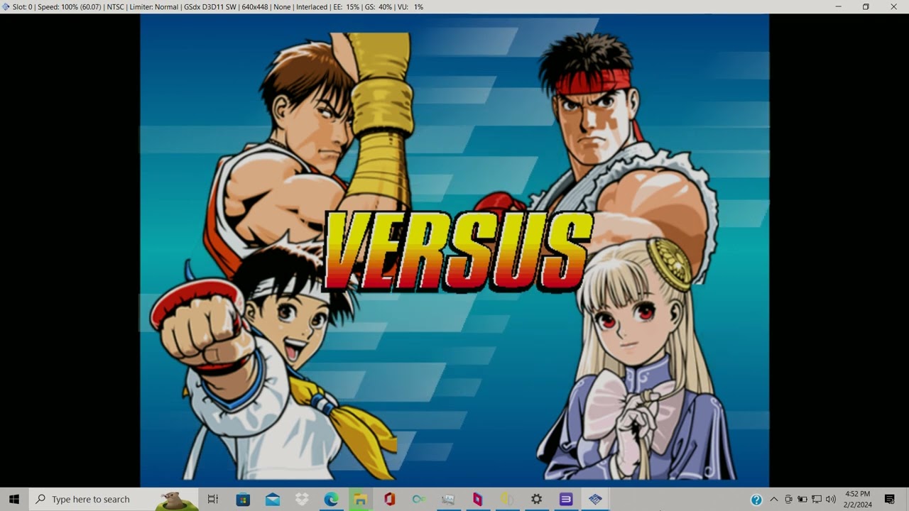 Capcom Fighting Jam PS2 Parsec PL1 Mr.Hadoken01 vs PL2 KOF Editor Part 2