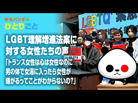 ひとりごと「LGBT理解増進法案に対する女性たちの声『なんでトランスジェンダーは心は女性なのに…』」