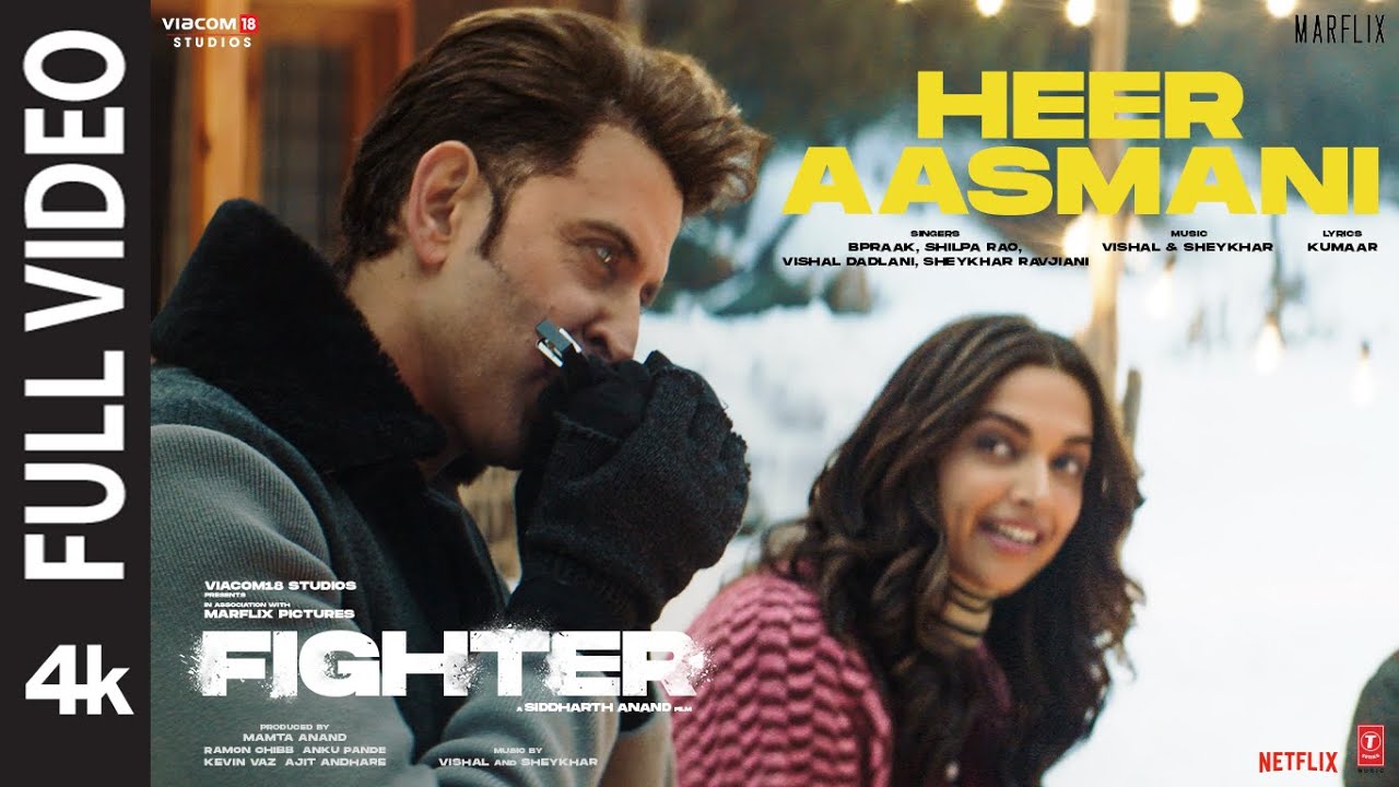 FIGHTER Heer Aasmani Full Video Hrithik Roshan Deepika Anil Vishal Sheykhar Bpraak Kumaar