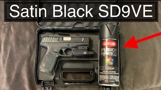 “Satin Black” Smith & Wesson SD9VE - Using “Krylon” Spray Paint!!