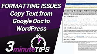 Formatting Issues When Copying/Pasting Text from Google Docs to WordPress - Added Span Tags