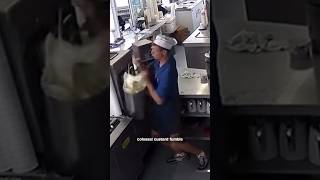 ‘The Office’ style spill at custard shop