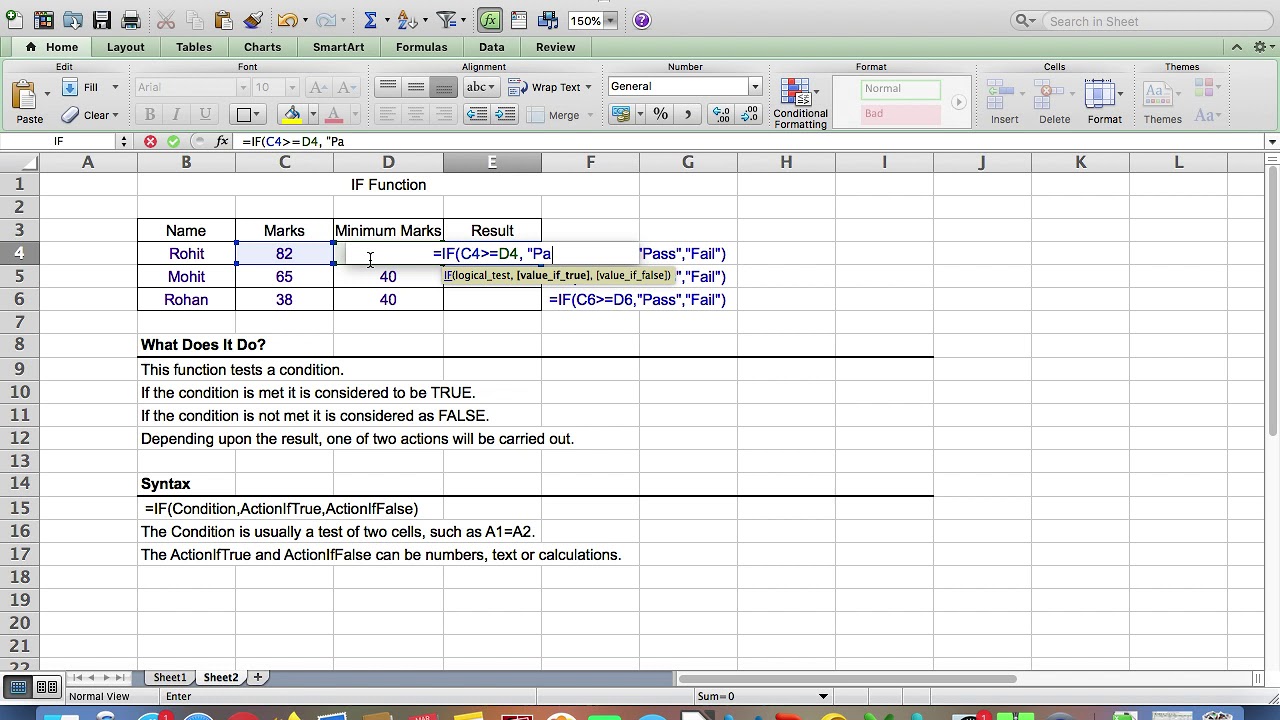 IF function - YouTube