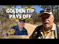A tip guides me to prospect for gold nuggets in maldons region of australias golden triangle