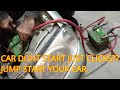 CAR NOT START JUST CLICKS , JUMP START YOUR CAR.