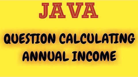 Question calculating annual income in Java|| Java programming|| Hindi || Indo computers