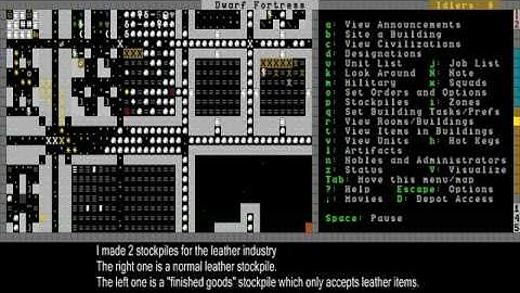 Dwarf Fortress Video Tutorial part 18 - Leather & Wells