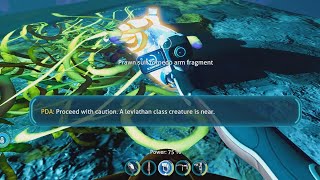 Proceed with caution. A leviathan class creature is near. | Subnautica: Below Zero