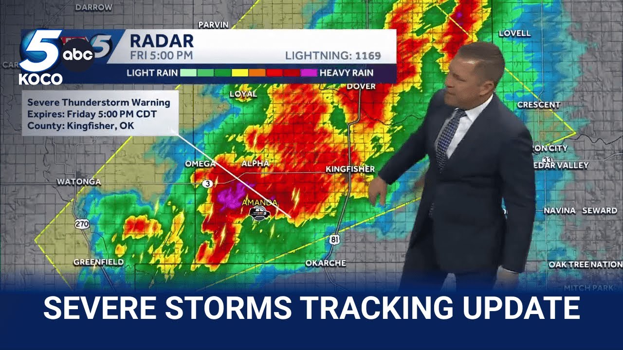 Strong storms tracking across Oklahoma Friday April 3 2026 - YouTube