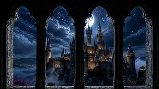 4k Harry Potter Winter Window View | Snow Ambience for Projector