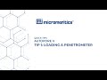 Quick Tips | Autopore V | Loading a Penetrometer