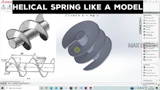 SolidWorks - Tutorial For Beginners Exercise 1|Helical Spring Type Model