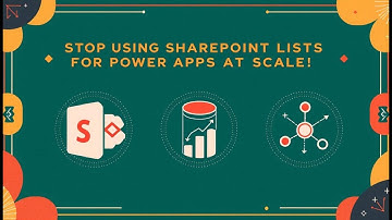 Stop Using SharePoint Lists for Power Apps at Scale!
