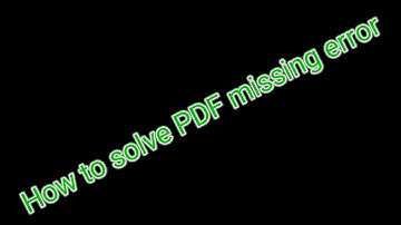 how to solve PDF missing in Diksha