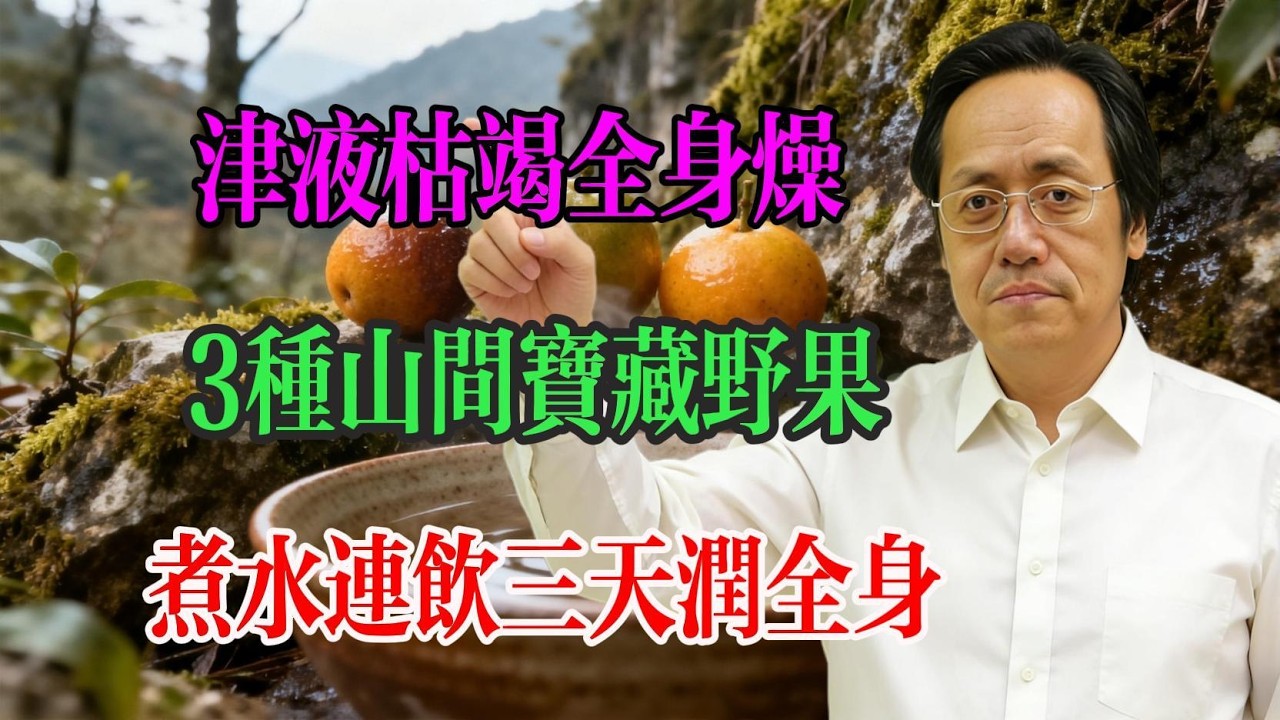 倪海廈：津液枯竭全身燥！3種山間寶藏野果，煮水連飲三天潤全身！#倪海廈 #中醫養生 #津液不足 #烏梅沙棘桑葚 #食療調理 #口乾皮膚燥 #中醫辨證 #天然養生 #天人合一 #藥食同源 #脾腎同補