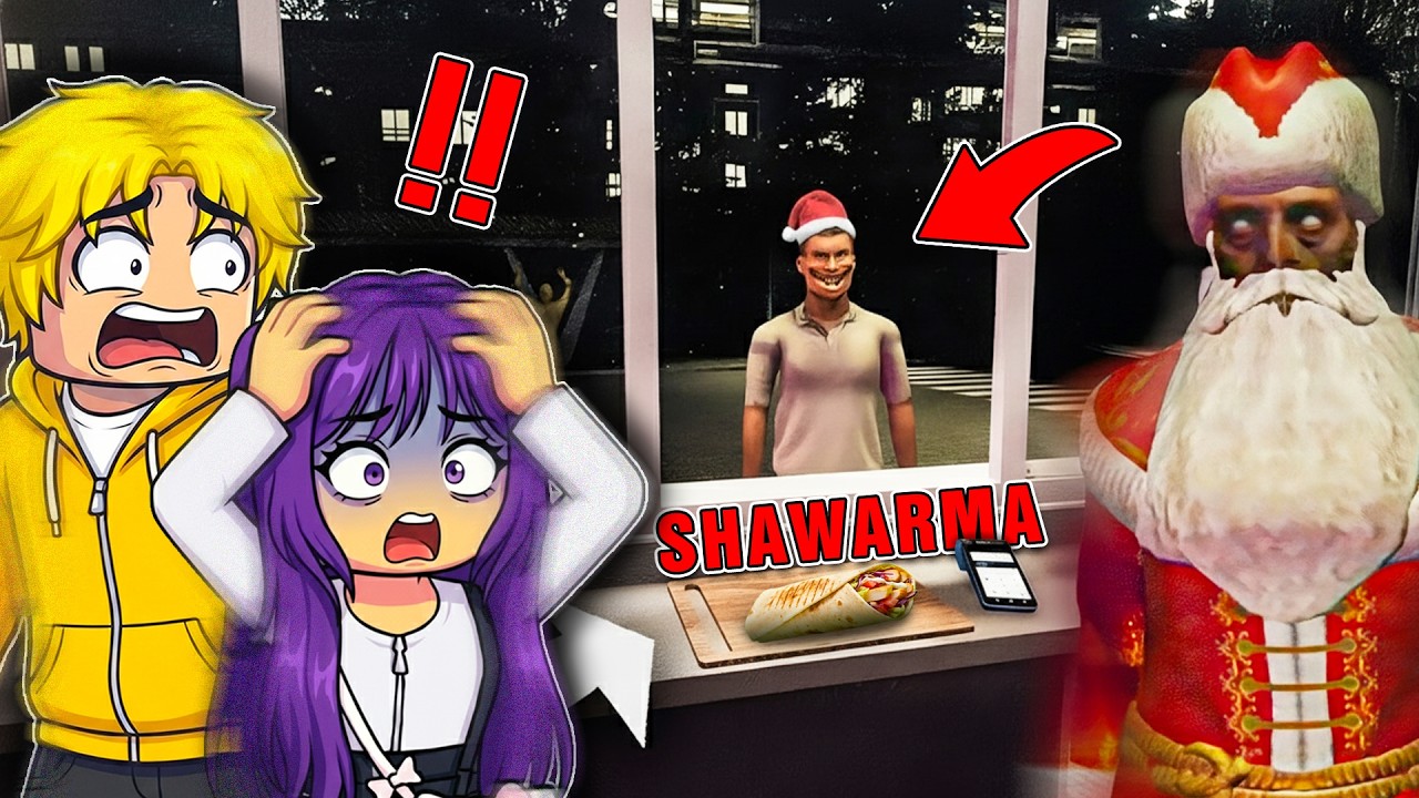 Sora & Aiko Working the NIGHT SHIFT in SCARY SHAWARMA KIOSK!!! - Roblox Funny Moment