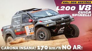 🤯 DECOLEI A 170 km/h na Mitsubishi L200 V8 DE MUSTANG (!) do Rali Sertões 2023 do Guiga Spinelli