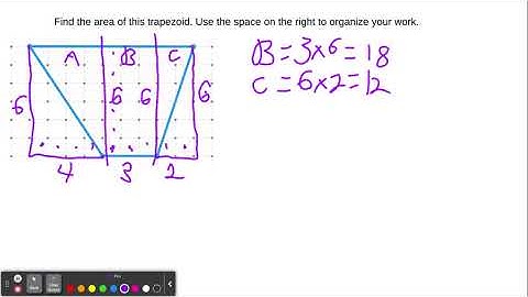 How to find the area of a trapezoid on a grid