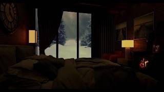 【雪の夜ambient】暖炉のある寝室で過ごす静かな冬｜睡眠・リラックス用