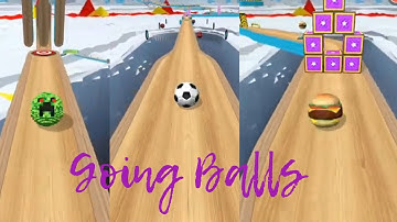 Going Balls game. All levels. Level 53-54. ⚽🍔👍