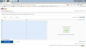 How to Turn on Free Returns: Bulk Edit in eBay Hasty Hippo Hint #14