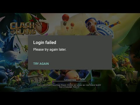 Clash of clans not opening !! showing Login failed