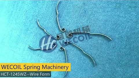 Wire Form made by HCT-1245WZ, wire bending machine, spring coiling machine. WECOIL MACHINERY.