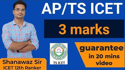 ICET కీ prepare అవుతున్నారా || Watch this video and get 3 marks gurantee || Shanawaz Sir